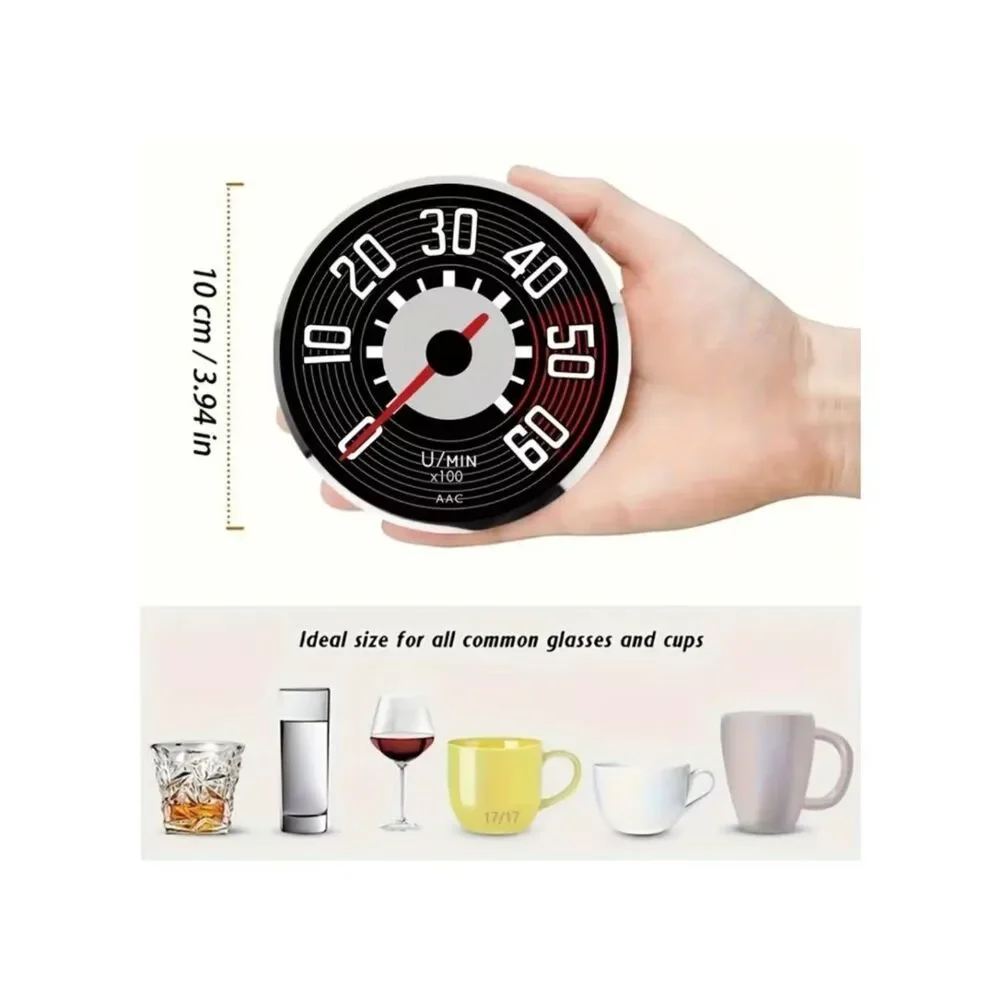 NWT Vintage Car Dashboard Gauge Wooden Coasters Set 6 Pc